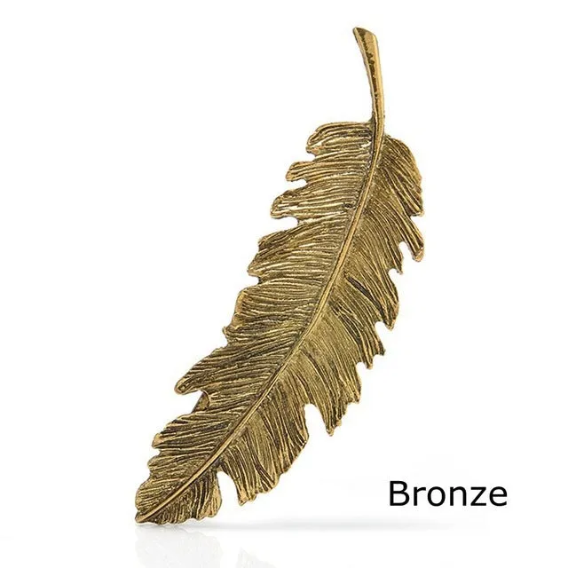 VenusFox Leaf Feather Metal Geometry Hair Clip Hairpin