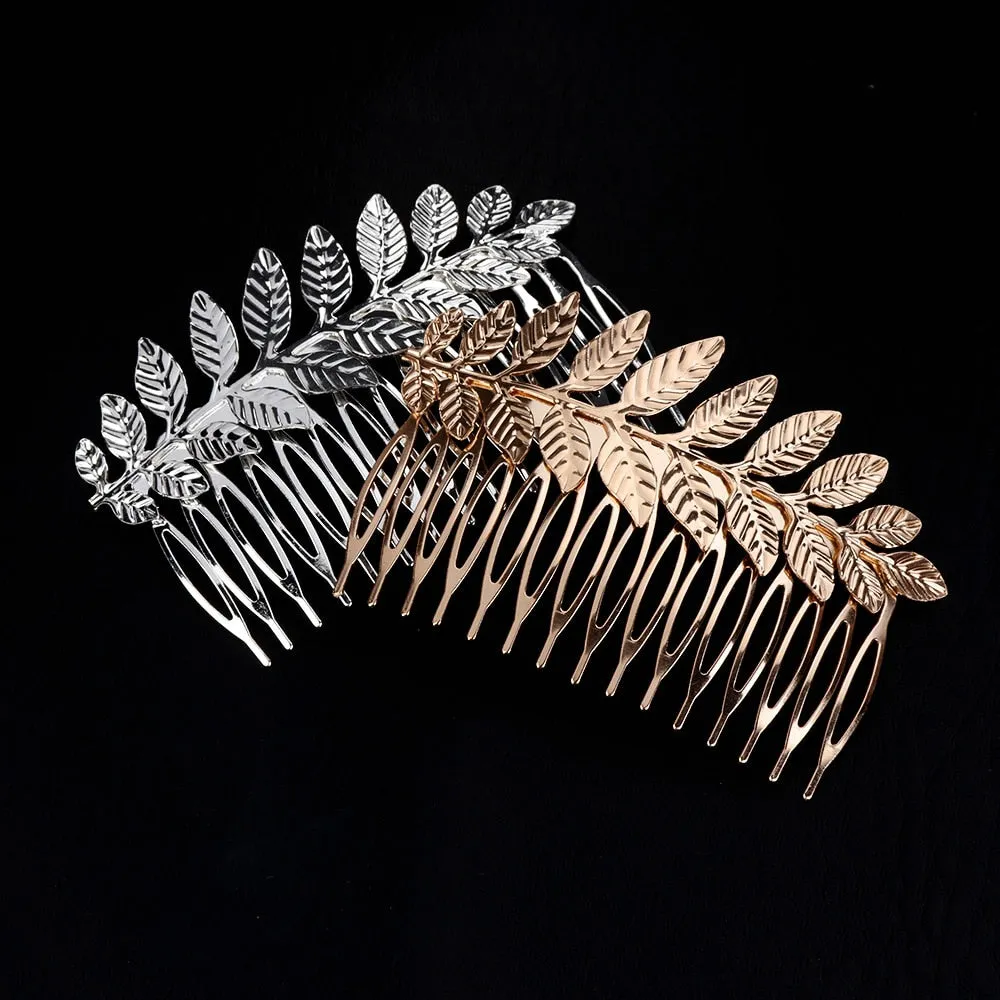 VenusFox Leaf Feather Metal Geometry Hair Clip Hairpin