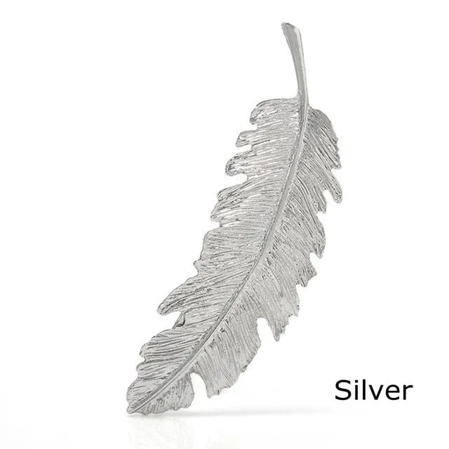 VenusFox Leaf Feather Metal Geometry Hair Clip Hairpin