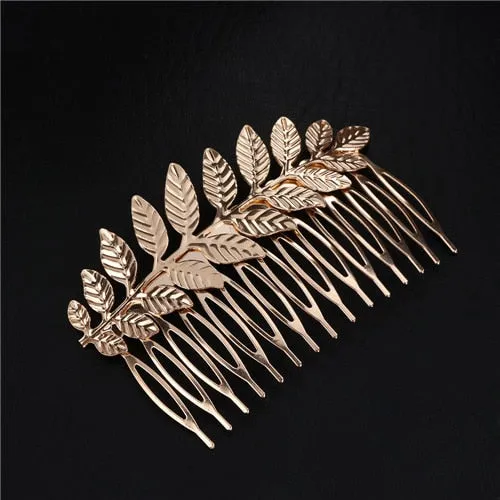 VenusFox Leaf Feather Metal Geometry Hair Clip Hairpin