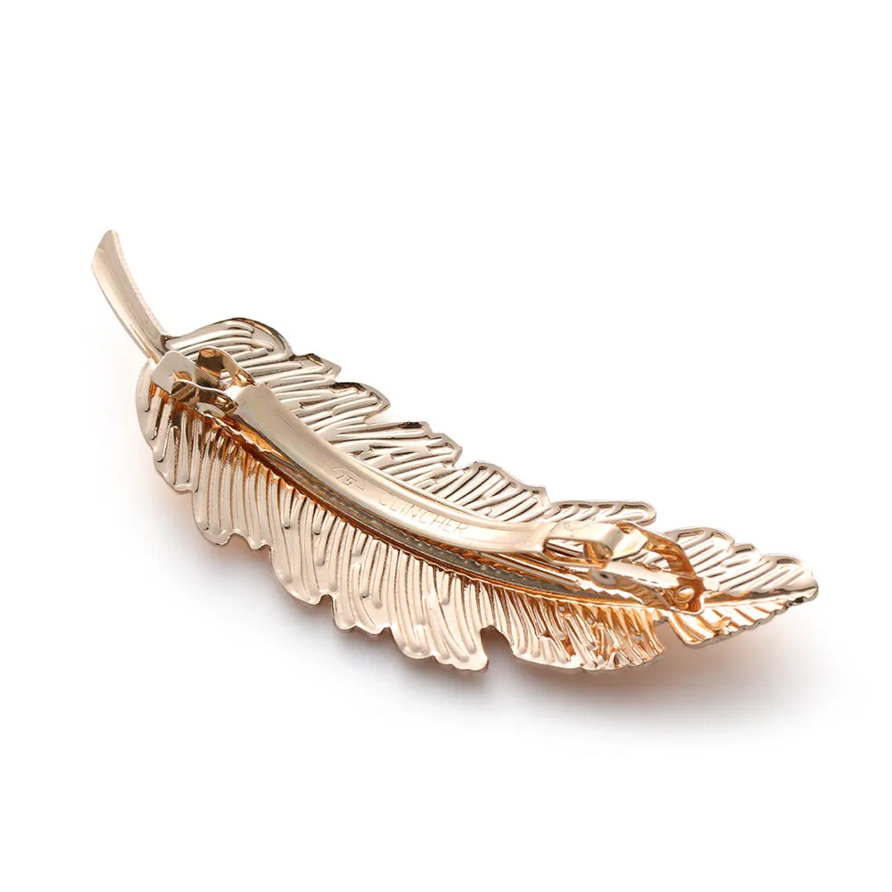 VenusFox Leaf Feather Metal Geometry Hair Clip Hairpin