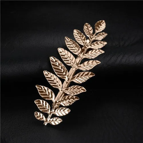 VenusFox Leaf Feather Metal Geometry Hair Clip Hairpin