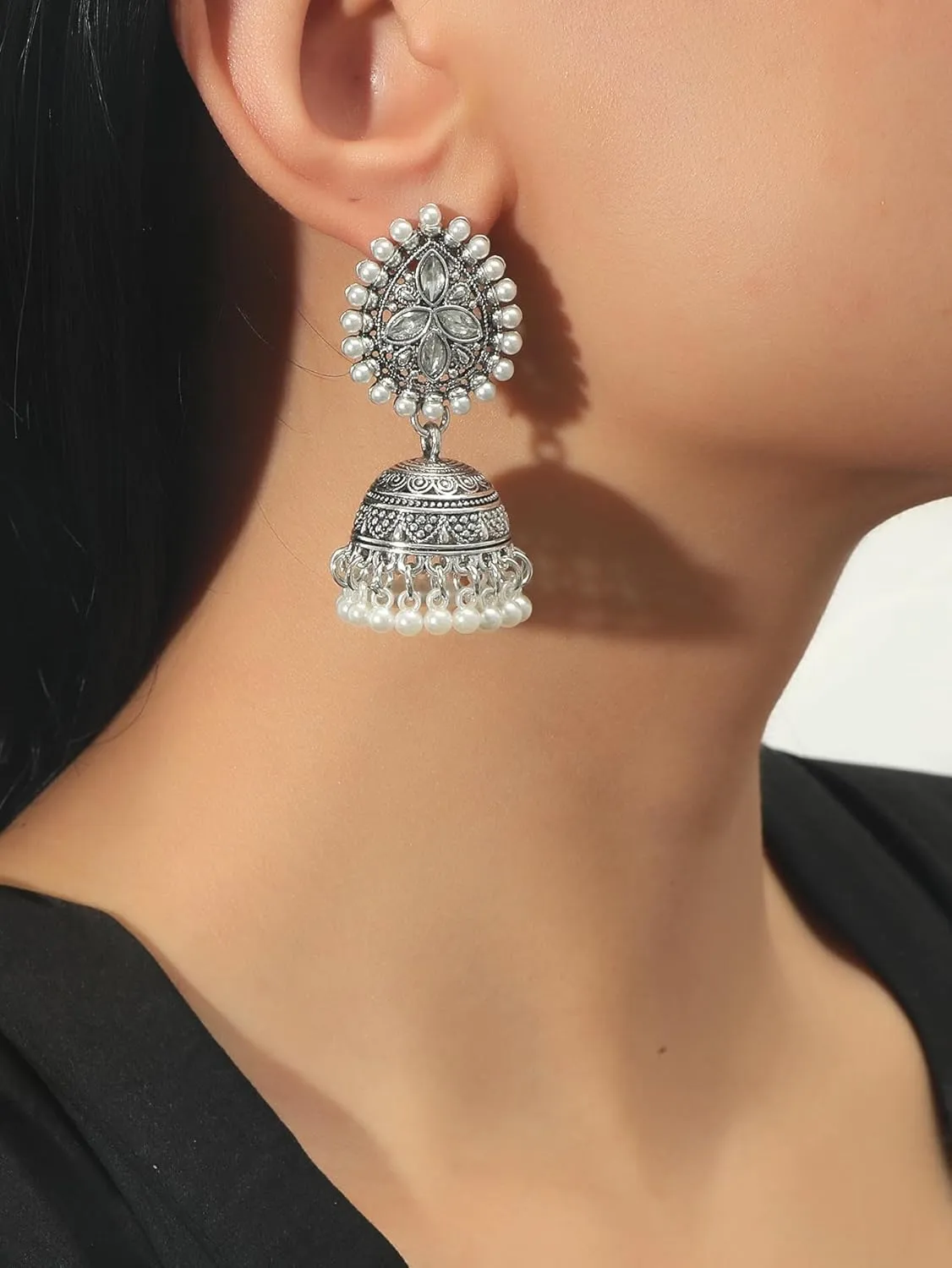 Vintage Bell Tassel Earring Indian Jhumka Earrings Handmade Boho & Hippie Ethnic Jewelry Bollywood Antique Traditional Jhumki Earrings