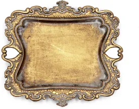 Vintage Small Gold Ring Dish, Birthday & Wedding Gifts for WomenWedding Ring Tray - 5.3 x 4.5 inches