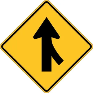 W4-1R, MUTCD, Merge Right Symbolic