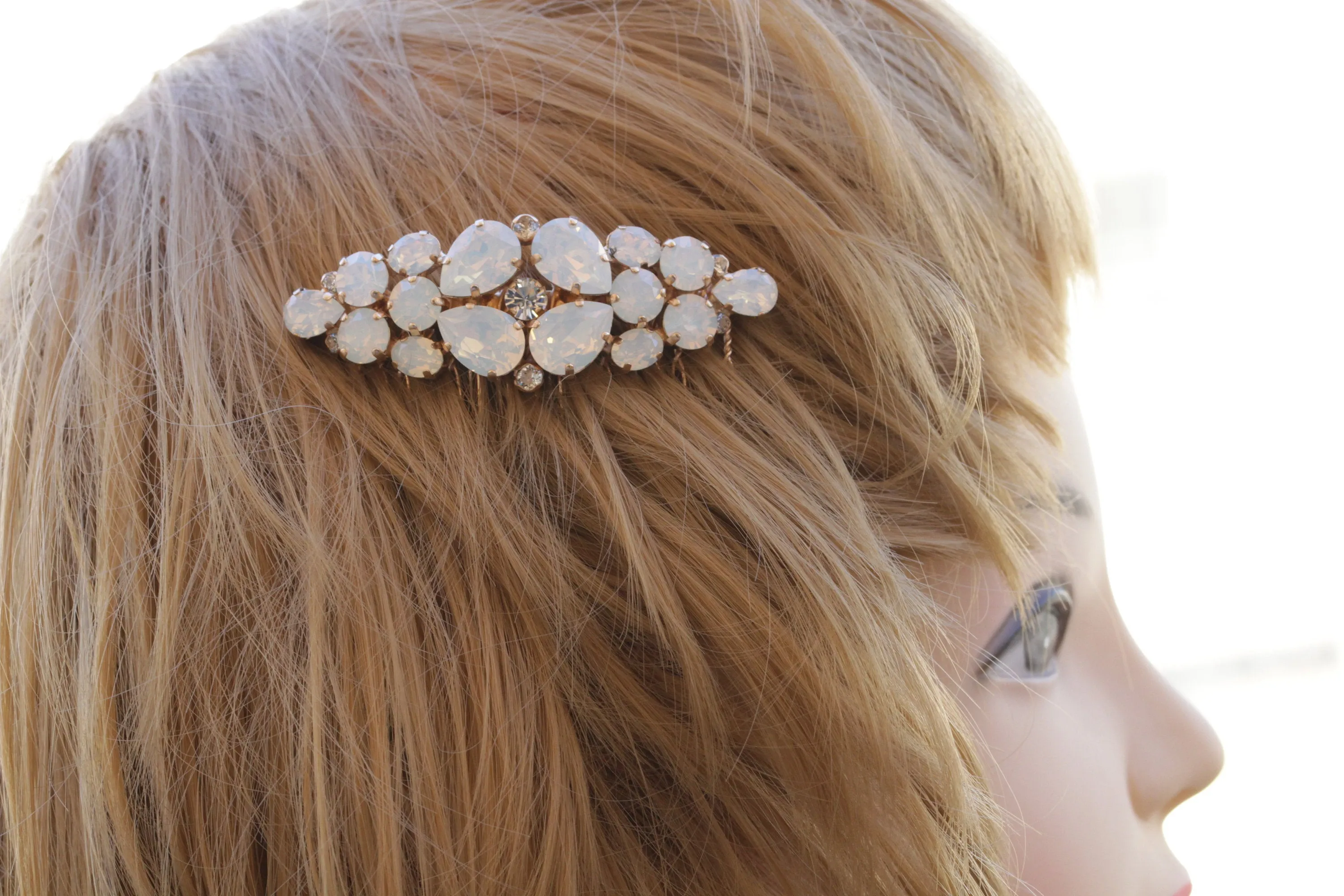 WHITE OPAL HAIR Comb